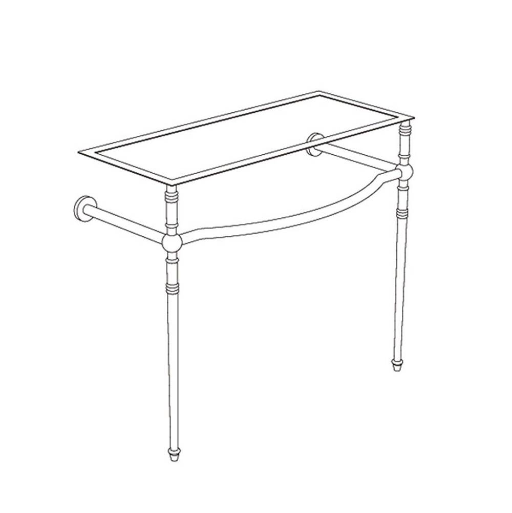 Cristal & Bronze Metal Washstand For Ceramic Basin ''Giverny''