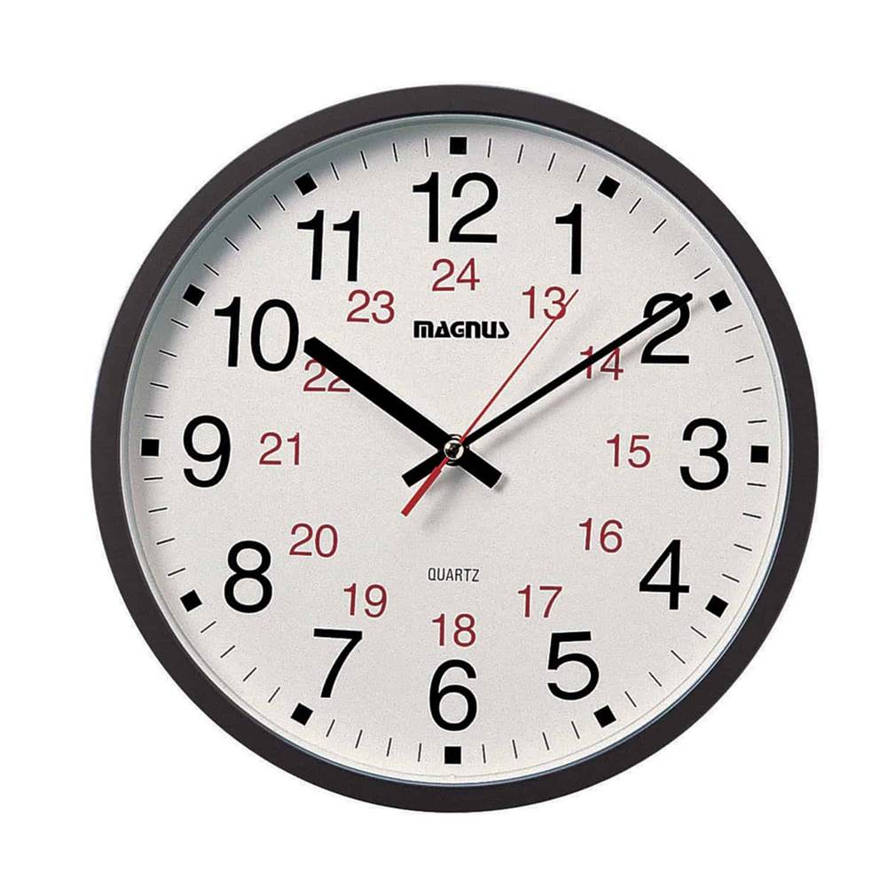 Dainolite Magnus -12'' Office Clock 12/24