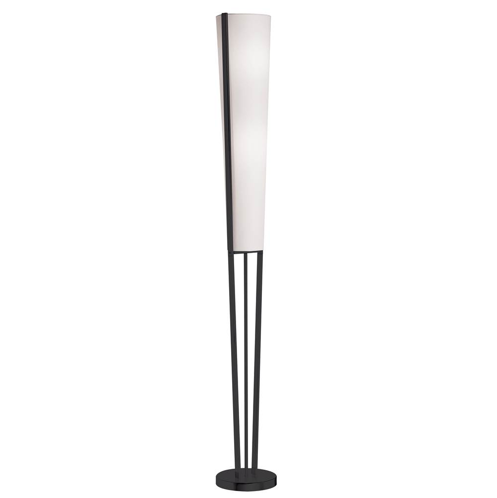 Dainolite 2LT Incand Floor Lamp, MB w/ WH Shade