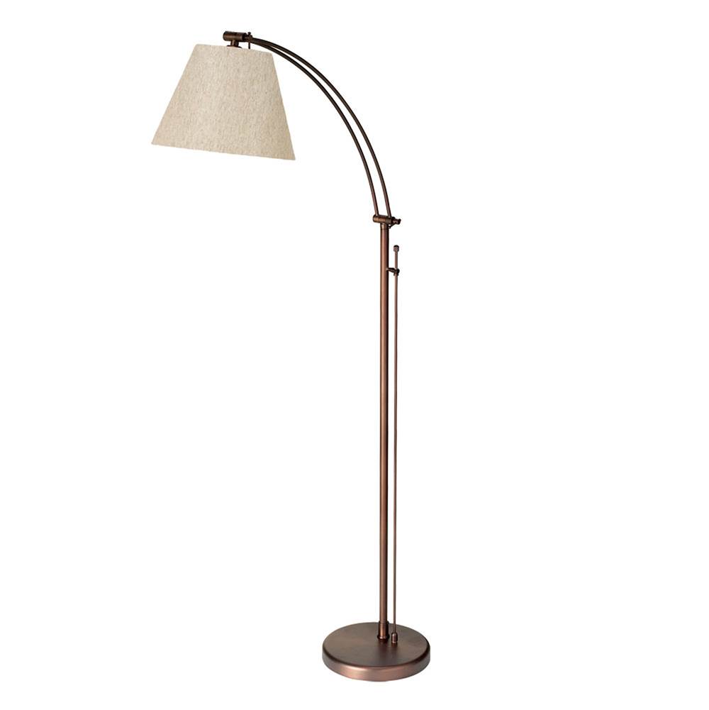 Dainolite Adjustable Floor Lamp Flax Shd