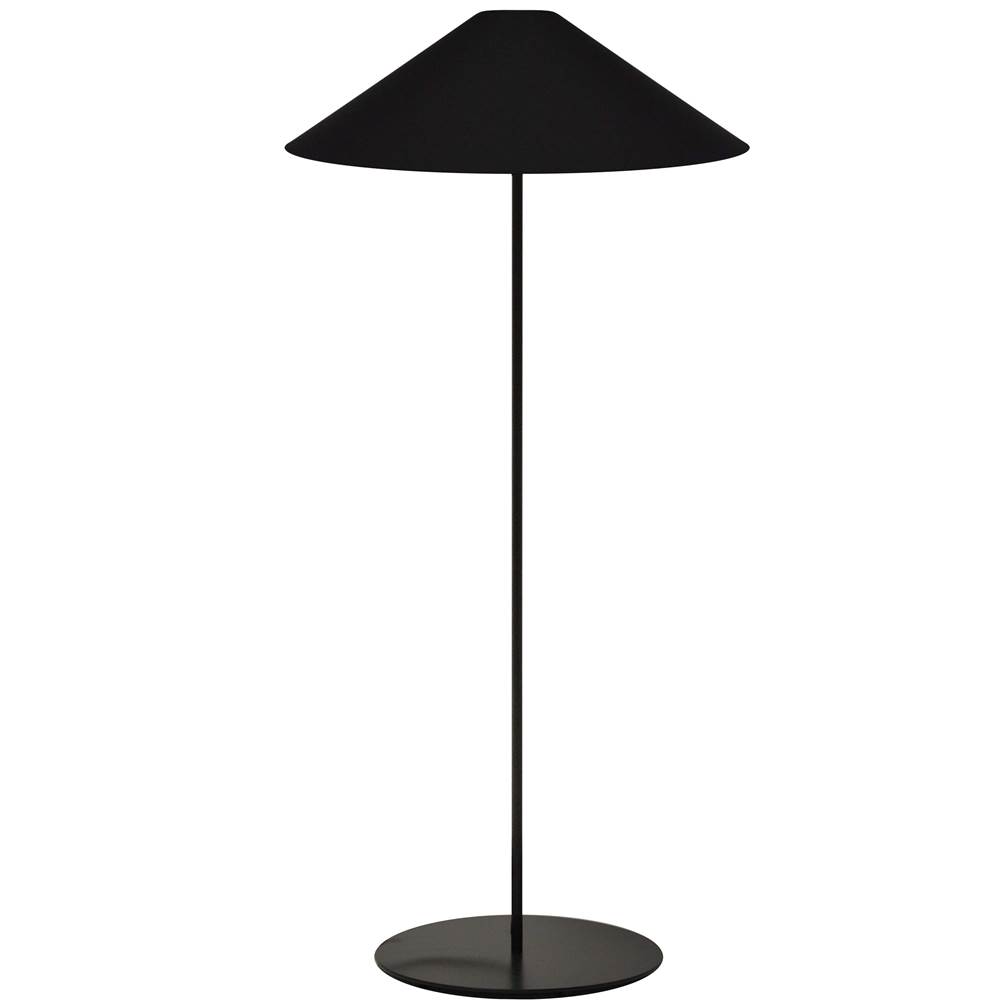 Dainolite 1LT Tapered Floor Lamp w/ JTone Black Shade