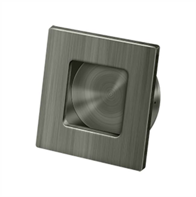 Deltana Flush Pull, Square, HD, 2-3/4'' x 2-3/4'', Solid Brass