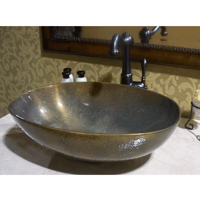 Elite Bath Grace-OV10 Vessel -Oval Traditional Bronze