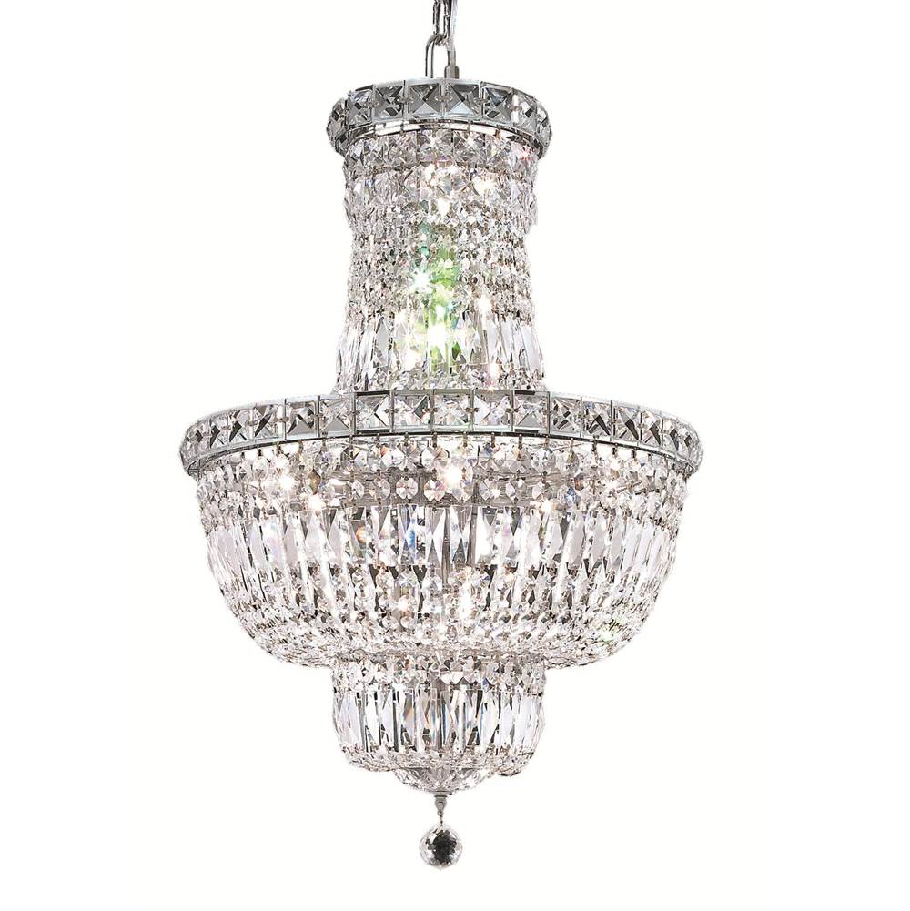 Elegant Lighting Tranquil 12 Light Chrome Pendant Clear Royal Cut Crystal