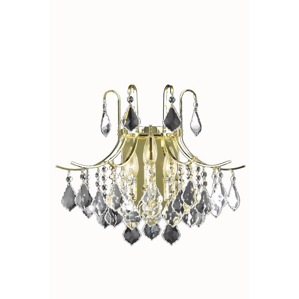 Elegant Lighting Amelia Collection Wall Sconce D16in H14in Lt:3 Gold finish