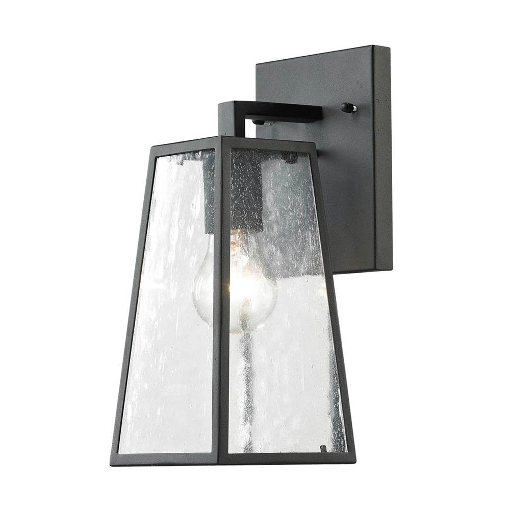 Elegant Lighting Outdoor Wall lantern D:5 H:11.8 60W Matte Black Finish Clear Seedy glass Lens