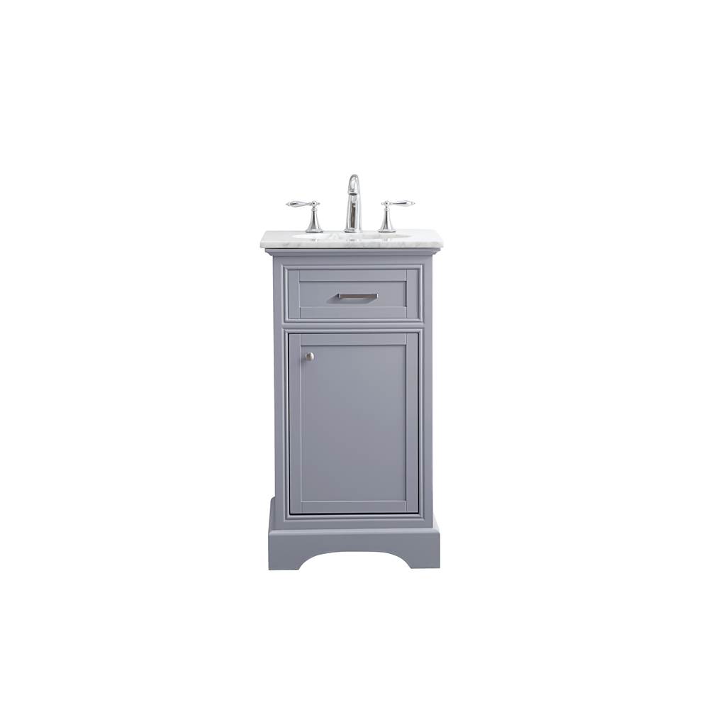 Elegant Lighting 19 In. Single Bathroom Vanity Set In Light Grey