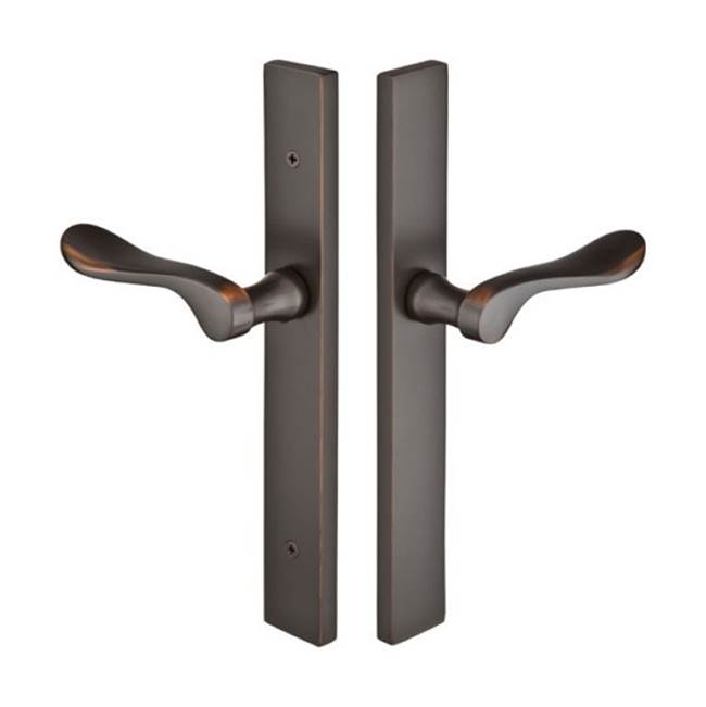 Emtek Multi Point C4, Non-Keyed Fixed Handle OS, Operating Handle IS, Modern Style, 1-1/2'' x 11'', Hermes Lever, RH, US19