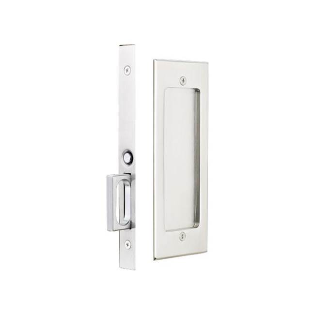 Emtek Privacy, Modern Rectangular Pocket Door Mortise Lock, US3NL