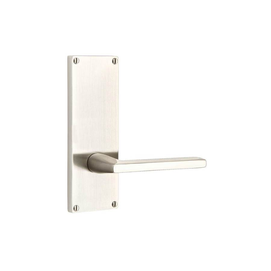 Emtek Dummy Pair, Sideplate Locksets Modern Non-Keyed 7'', Coventry Lever, US15