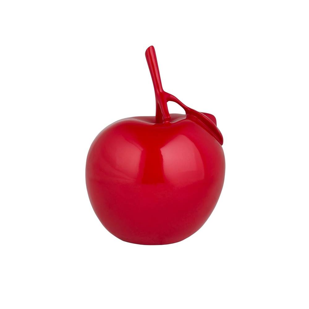 Finesse Decor Solid Color Apple Sculpture // Red