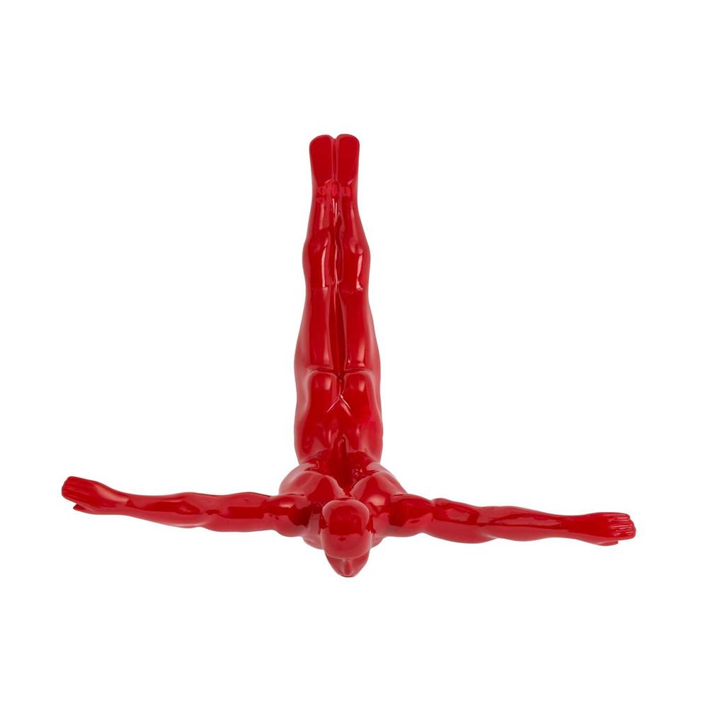 Finesse Decor Wall Diver Sculpture // Small Red