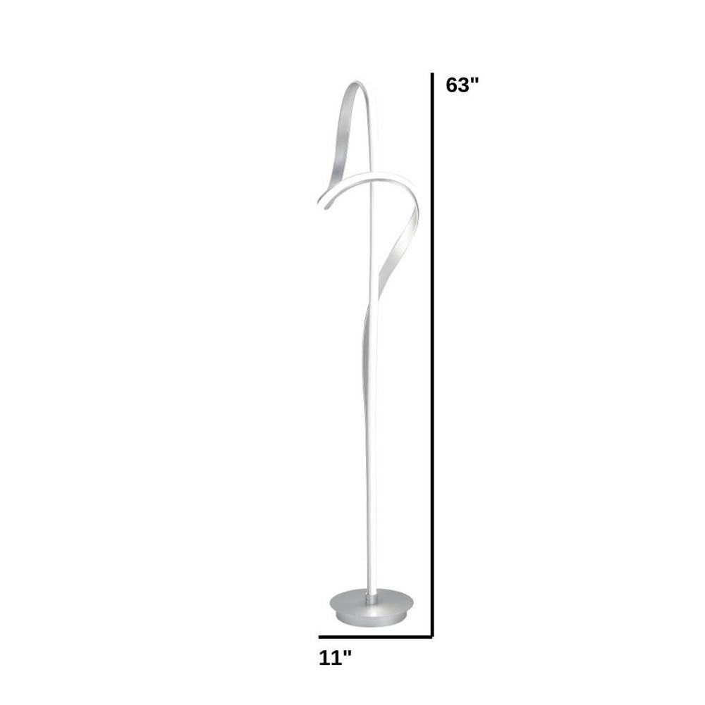 Finesse Decor Budapest LED Silver  63'' Tall Floor Lamp // Dimmable