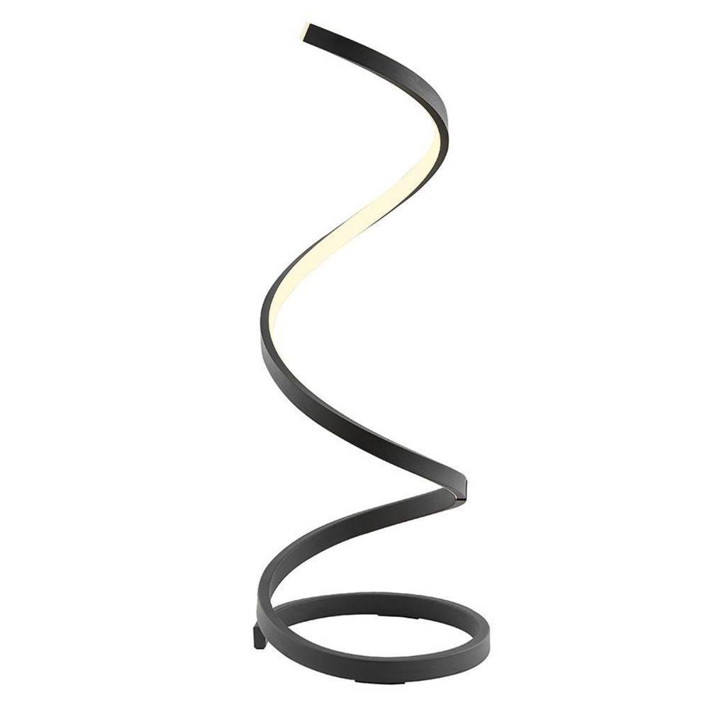 Finesse Decor Modern Spiral LED Table Lamp // Led Strip // Matte Black