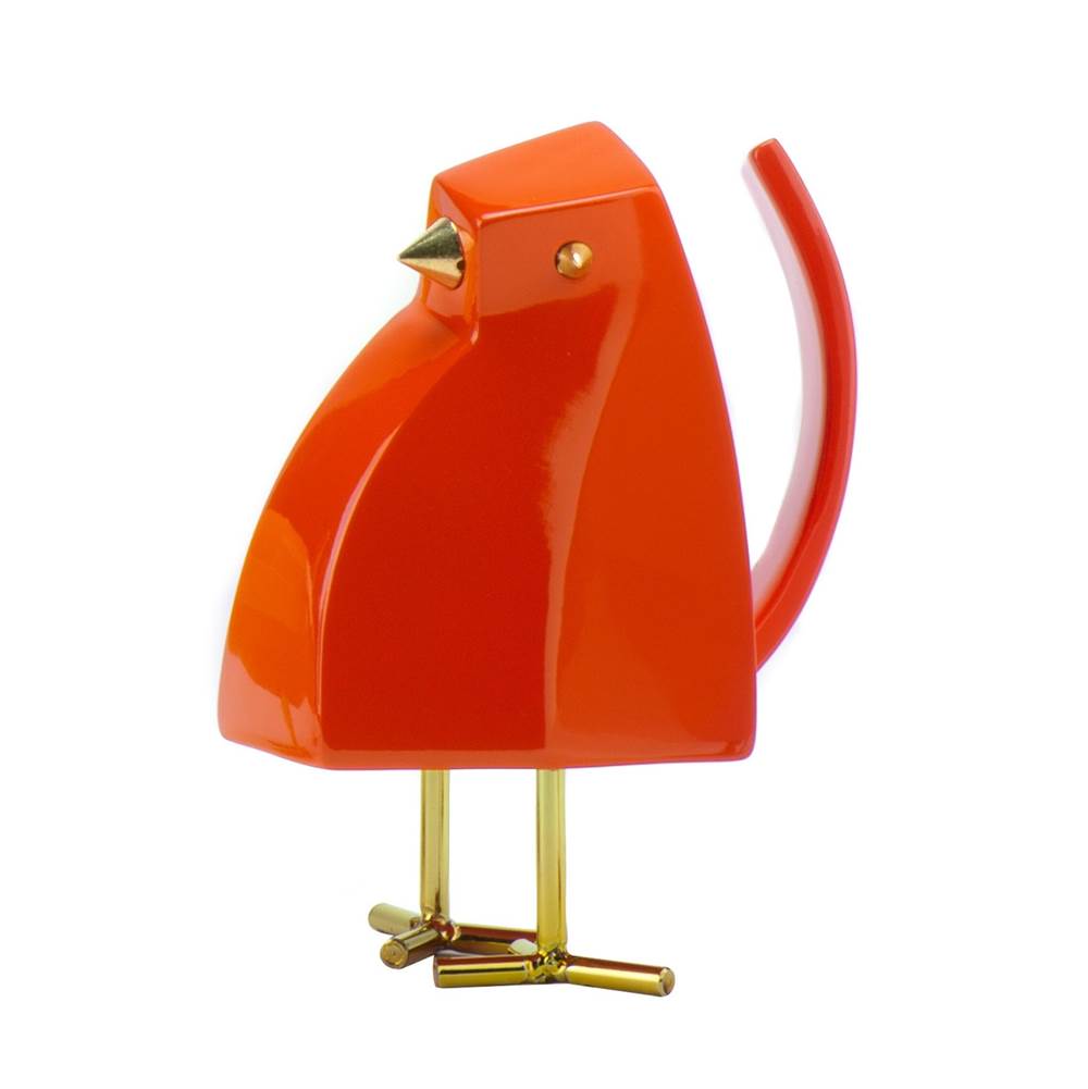 Finesse Decor Bird Sculpture // Small Orange