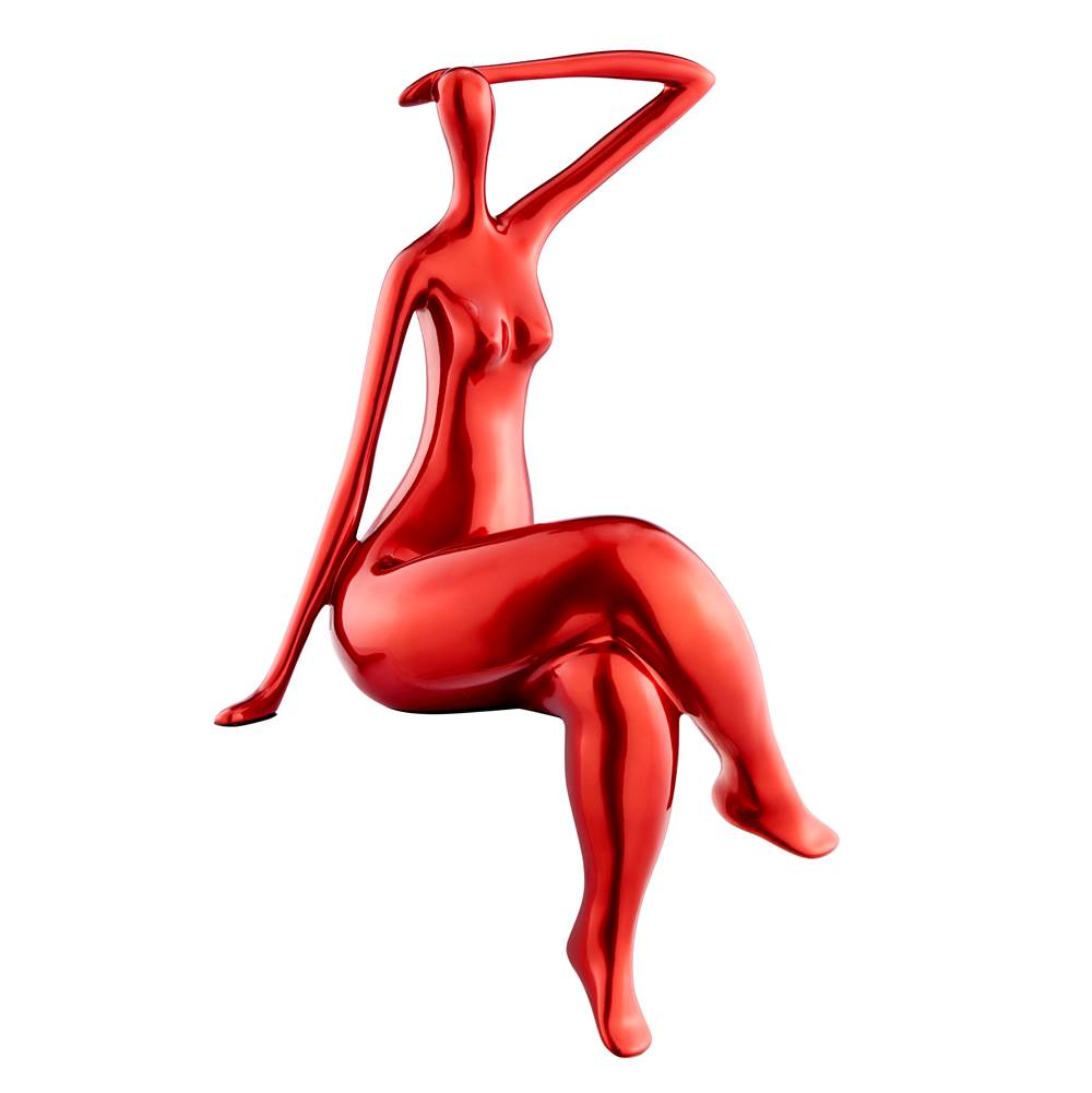 Finesse Decor Isabella Sculpture // Small Metallic Red