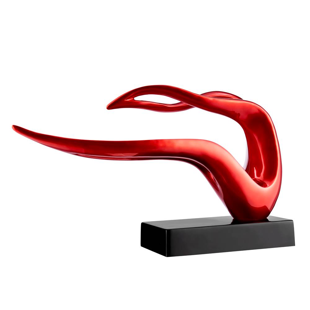 Finesse Decor Saggita Abstract Sculpture // Metallic Red