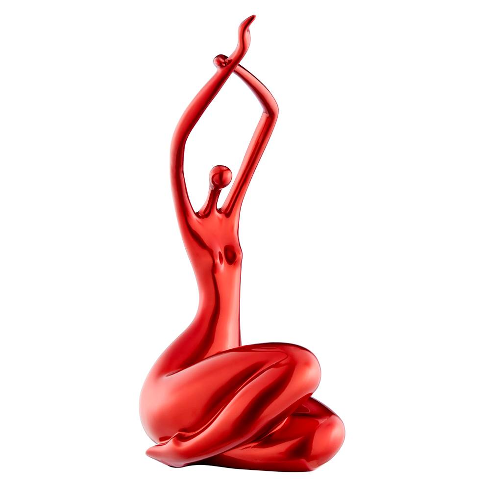 Finesse Decor Elizabeth Sculpture // Large Metallic Red
