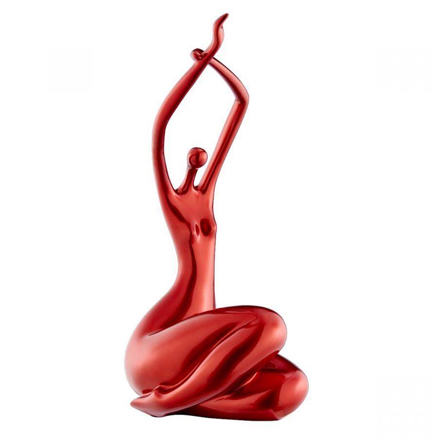 Finesse Decor Elizabeth Sculpture // Small Metallic Red