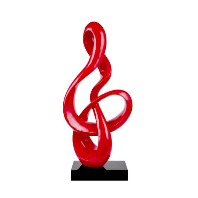 Finesse Decor Antilia Treble Abstract Sculpture // Large Red