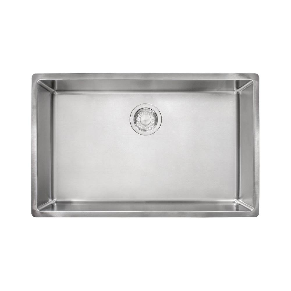 Franke Franke Cube 28.5-in. x 17.7-in. 18 Gauge Stainless Steel Undermount Single Bowl ADA Kitchen Sink - CUX11027-ADA