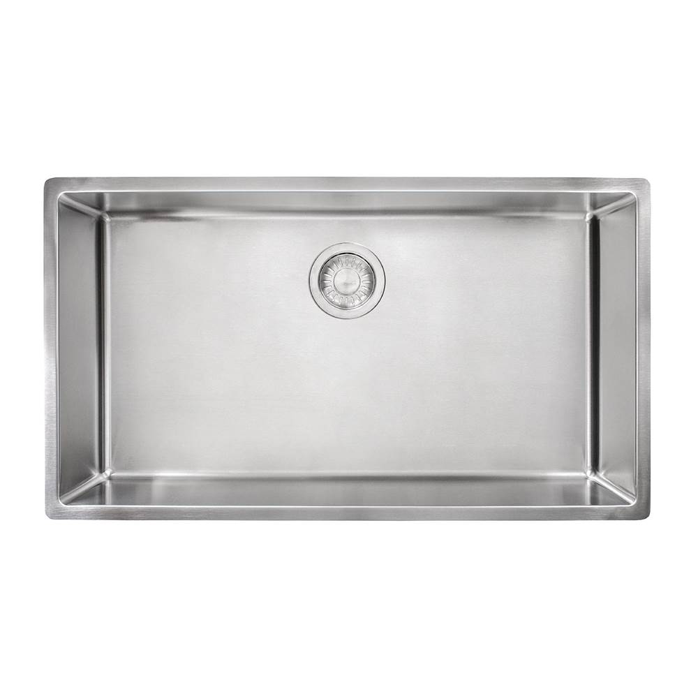 Franke Cube 31.5-in. x 17.7-in. 18 Gauge Stainless Steel Undermount Single Bowl Kitchen Sink - CUX11030