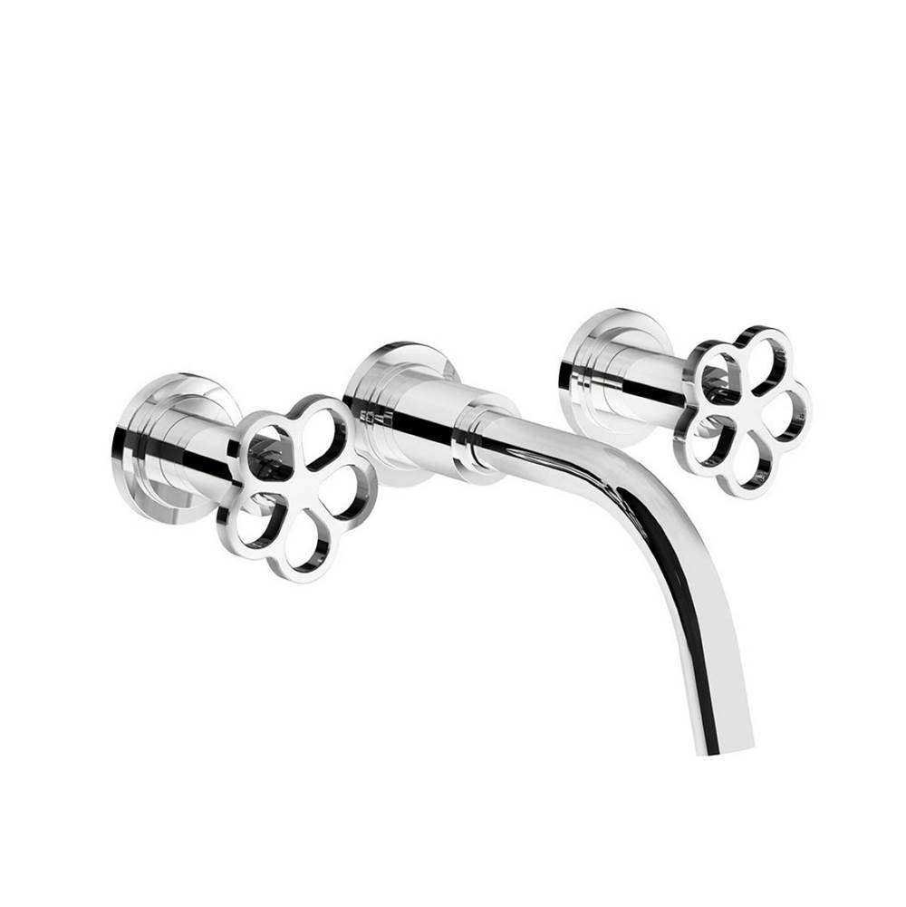 Franz Viegener Wall-Mounted Lavatory Faucet, Less Drain Assembly, Trim Only