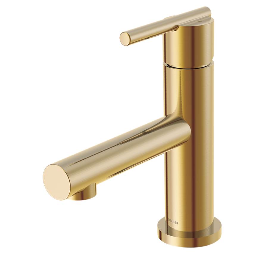 Gerber Plumbing Parma Trim Line 1H Lavatory Faucet Single Hole Mount w/ Metal Touch Down Drain & Optional Deck Plate Included 1.2gpm Brushed Bronze
