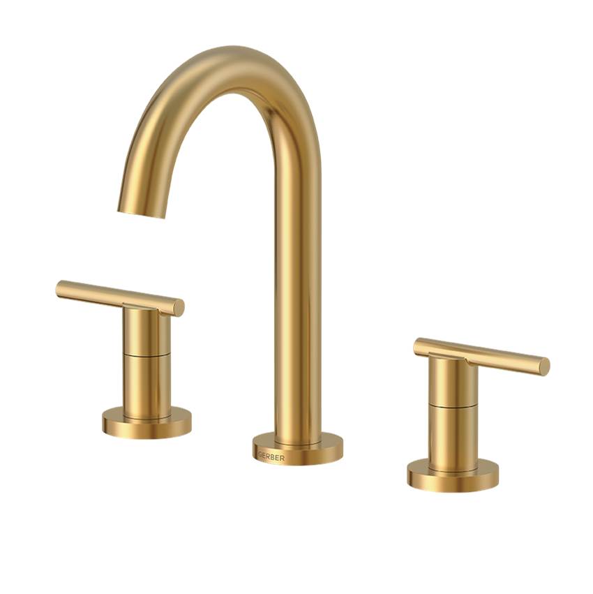 Gerber Plumbing Parma Trim Line 2H Widespread Lavatory Faucet w/ Metal Touch Down Drain 1.2gpm Brushed Bronze