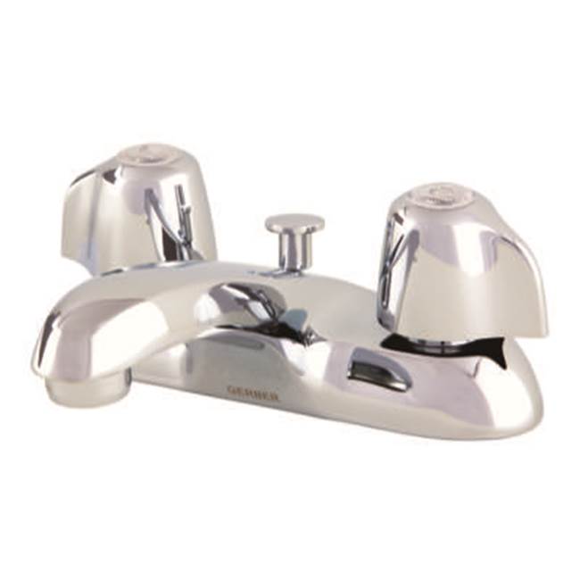 Gerber Plumbing Gerber Classics 2H Centerset Lavatory Faucet w/ Metal Fluted Handles & Metal Pop-Up Drain 1.2gpm Chrome