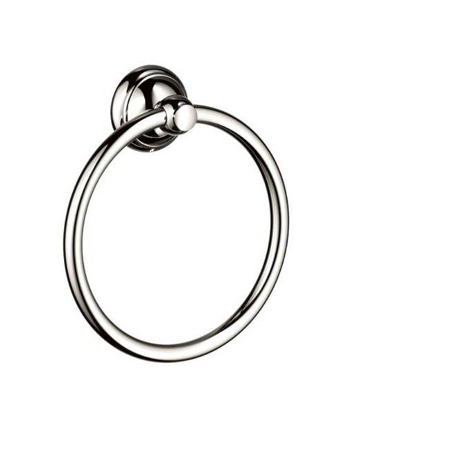 Hansgrohe C Accessories Towel Ring in Polished Nickel