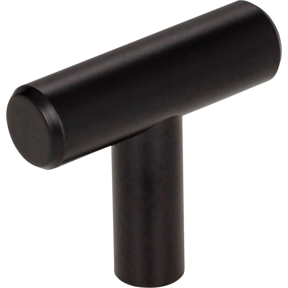 Hardware Resources 1-9/16'' Overall Length Matte Black Naples Cabinet ''T'' Knob