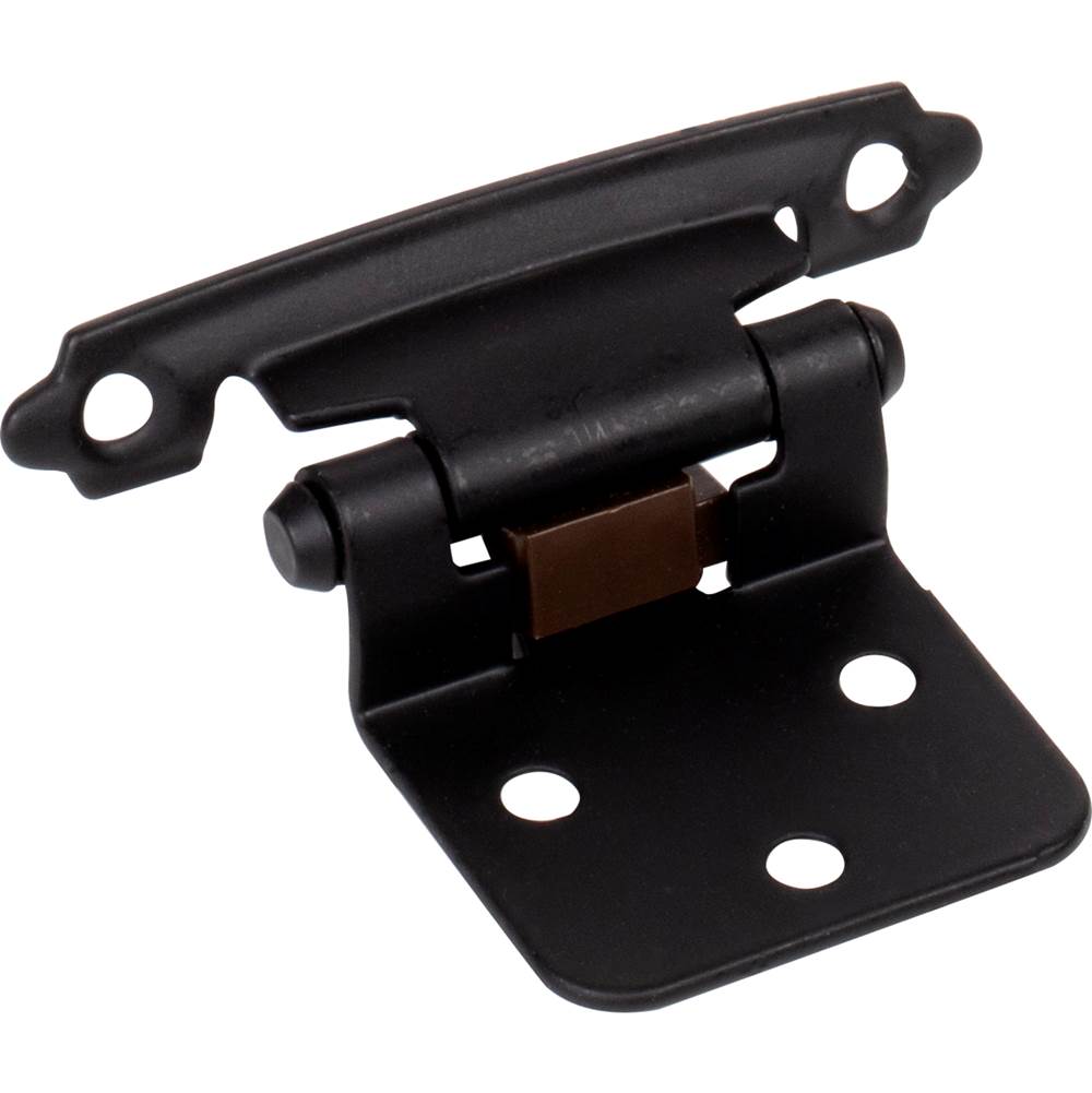 Hardware Resources Traditional 1/2'' Overlay Hinge with Screws - Matte Black