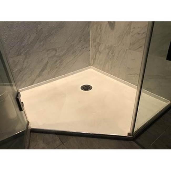 Hydro Systems SHOWER PAN HYDROLUXE SS 6032 END DRAIN - RIGHT HAND - BISCUIT