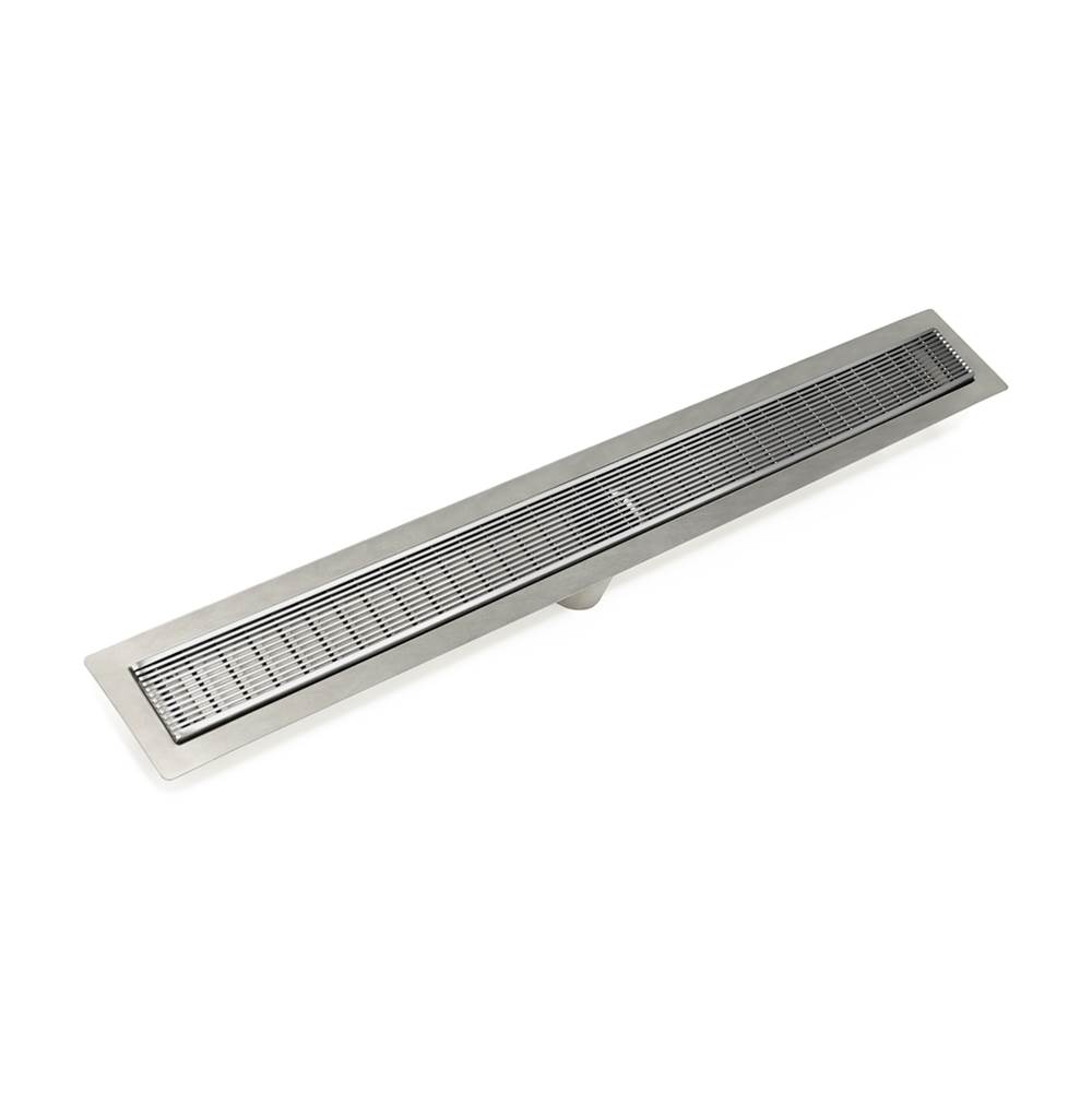 Infinity Drain 32'' FF Series Complete Kit with 2 1/2'' Wedge Wire Grate in Polished Stainless