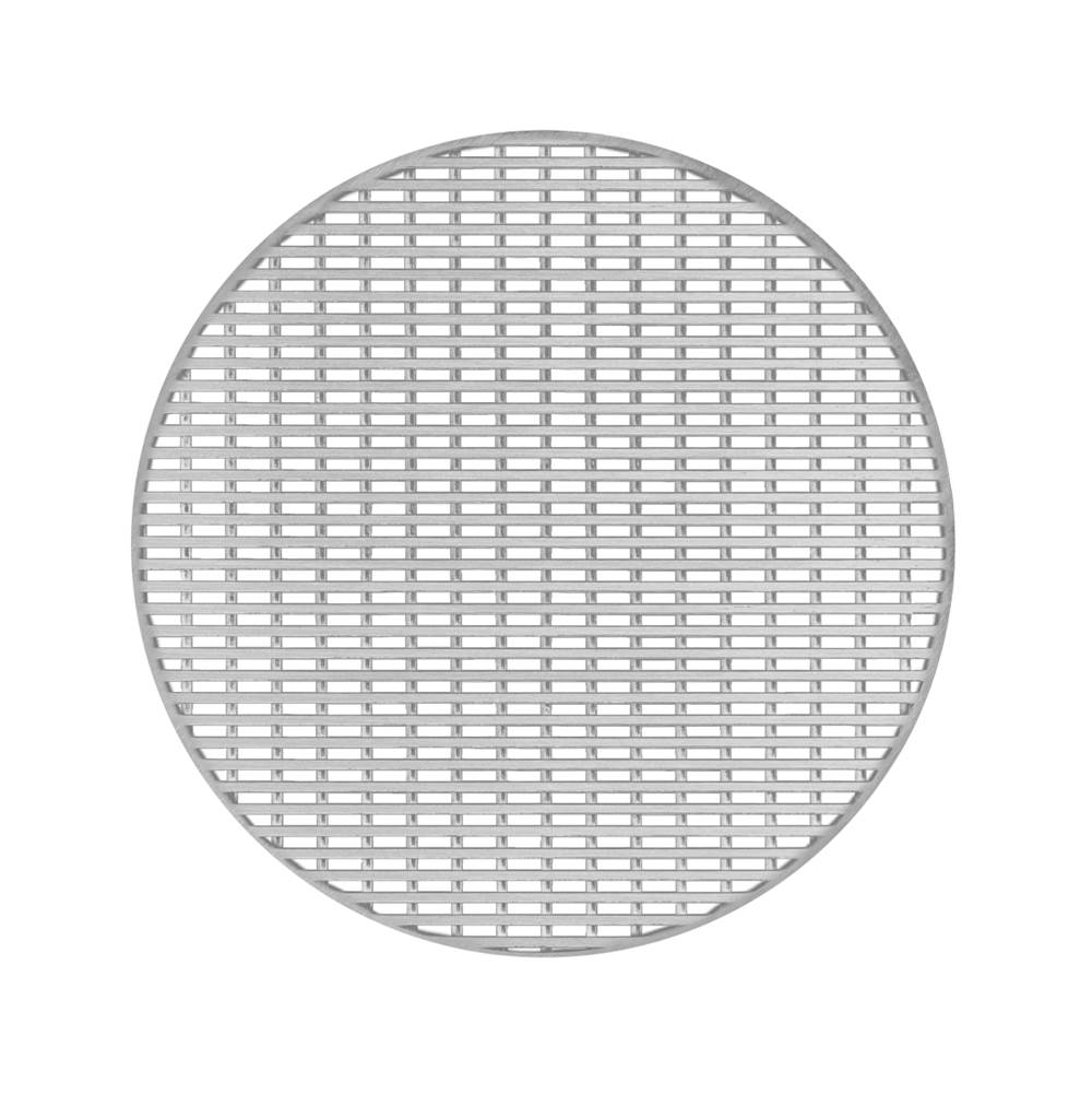 Infinity Drain 5'' Round Wedge Wire Pattern Decorative Plate for RW 5, RWD 5, RWDB 5 in Satin Stainless