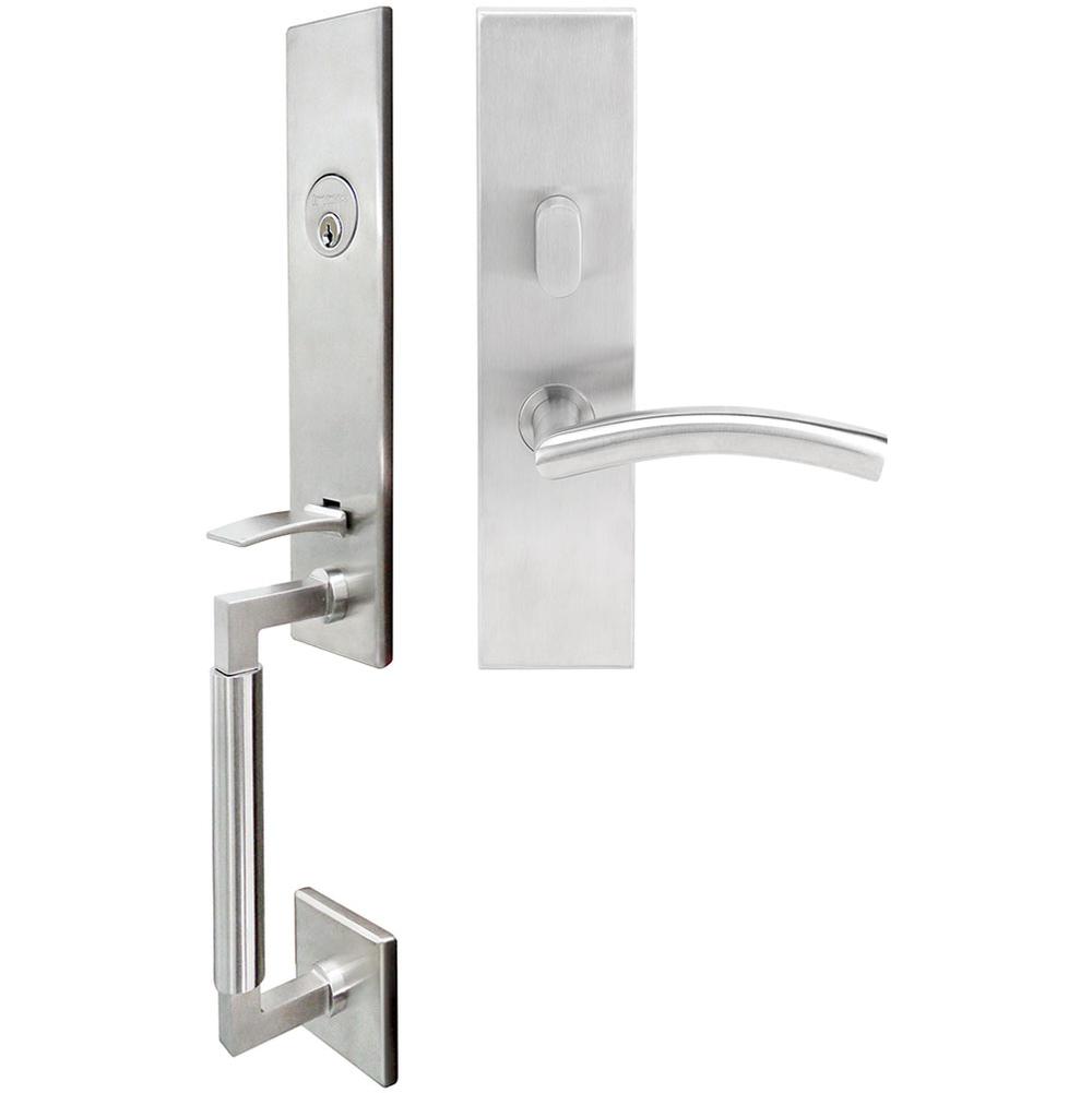 INOX NY Handleset MT Mortise Brussels Entry 2-3/4''  32D LH
