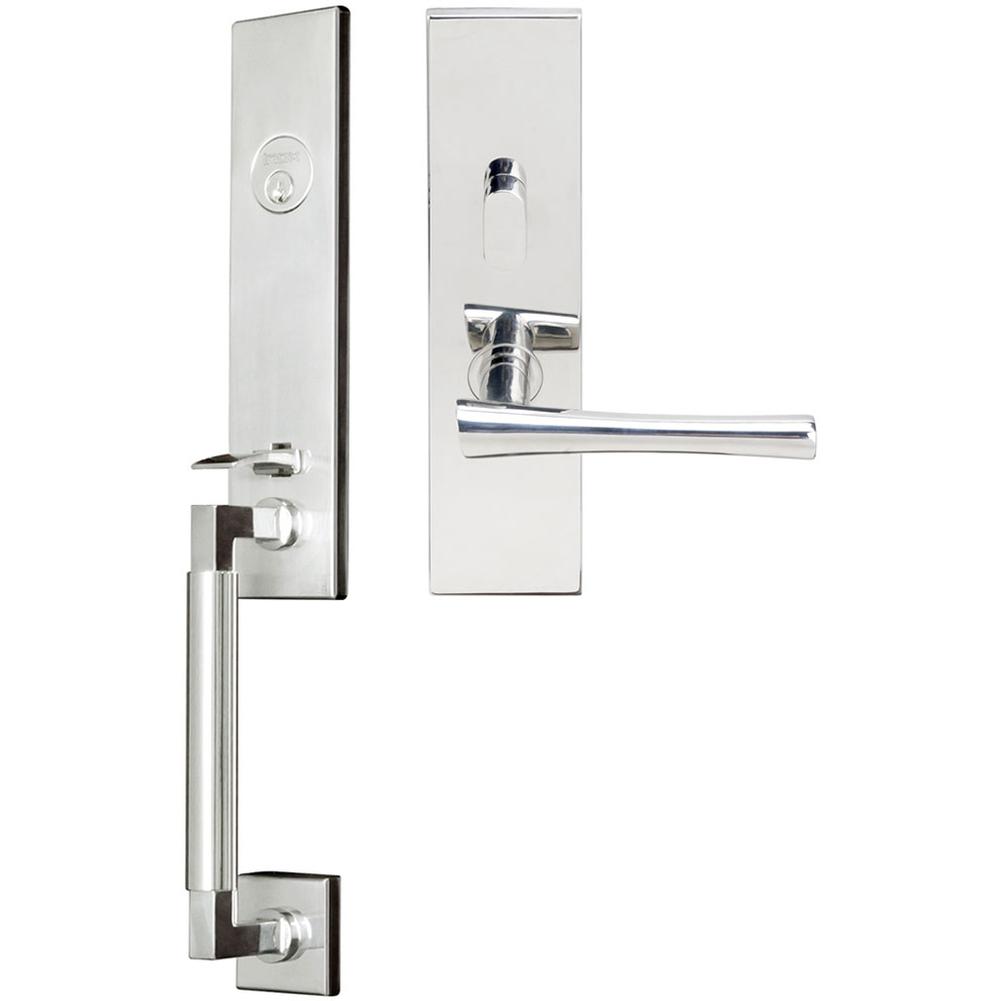 INOX NY Handleset MT Mortise Champagne Entry 2-1/2''  32 LHR