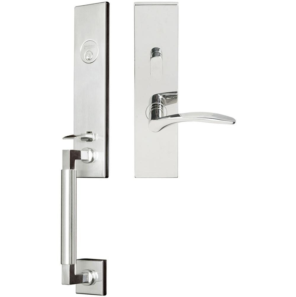 INOX NY Handleset MT Mortise Crest Entry 2-3/4''  32 LH