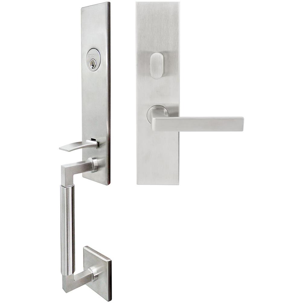 INOX NY Handleset MT Mortise Tokyo Entry 2-1/2''  32D LH