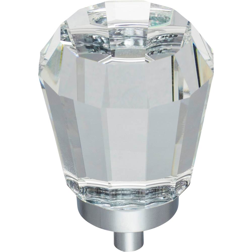 Jeffrey Alexander 1-1/4'' Overall Length Polished Chrome Faceted Glass Harlow Cabinet Knob