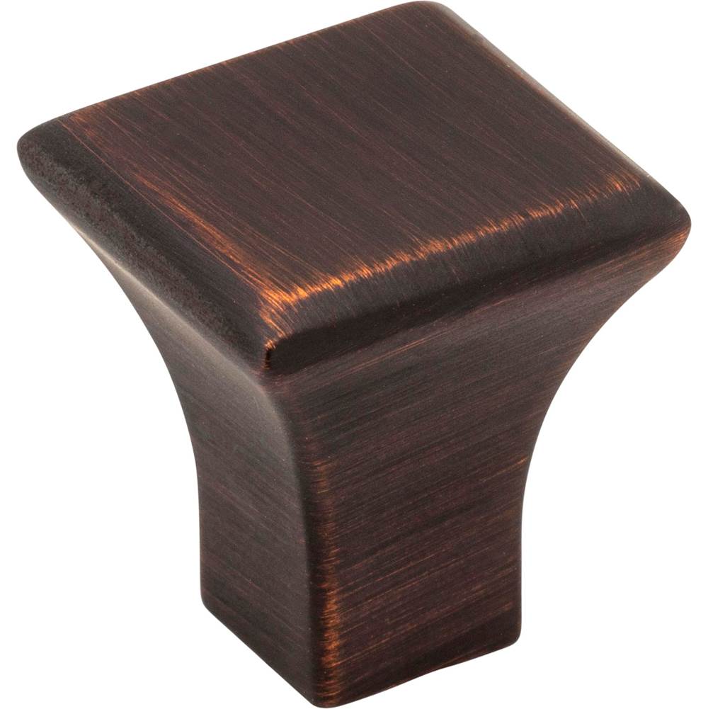 Jeffrey Alexander 7/8'' Overall Length Brushed Oil Rubbed Bronze Square Marlo Cabinet Knob