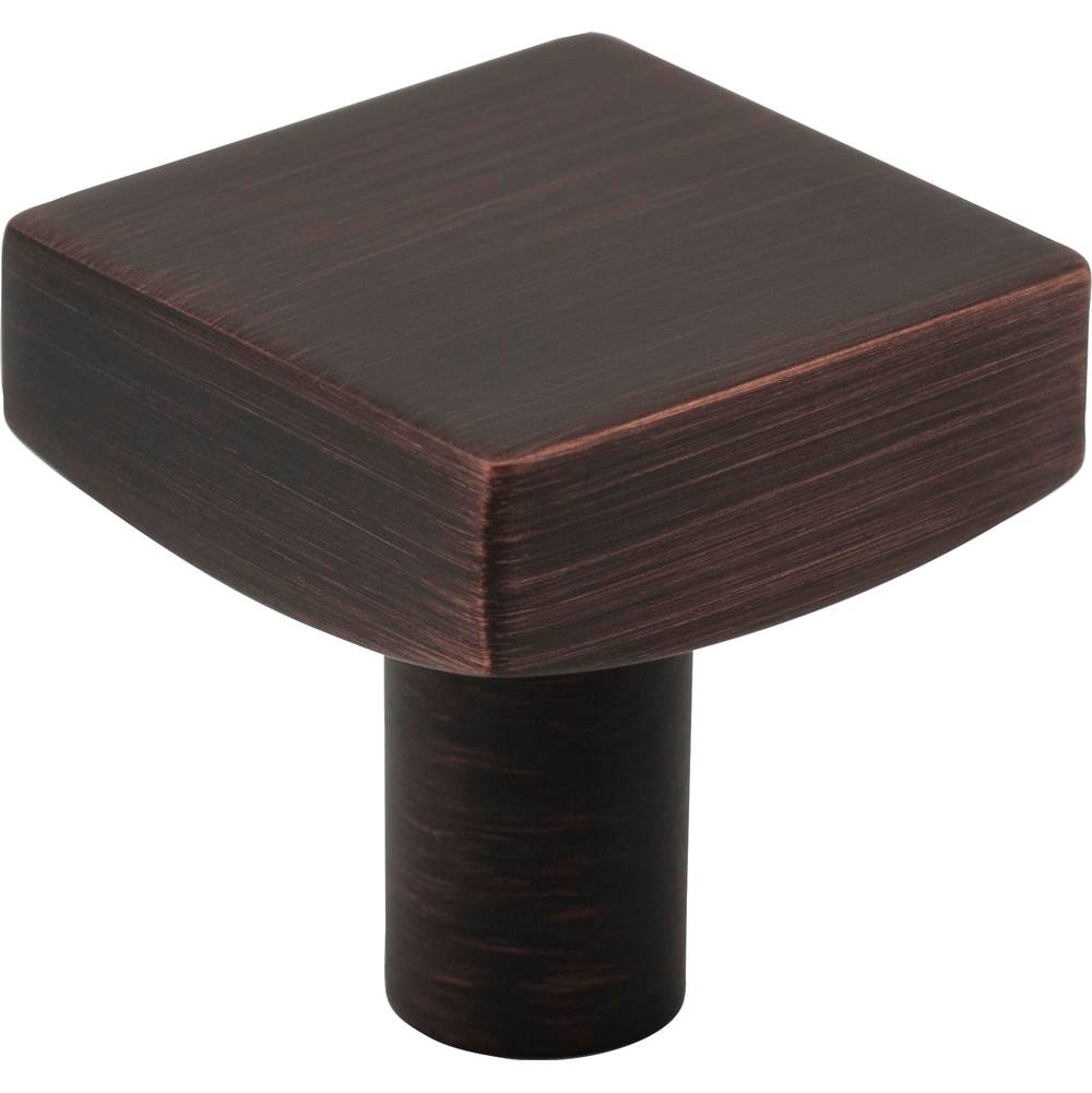 Jeffrey Alexander 1-1/8'' Overall Length Brushed Oil Rubbed Bronze Square Dominique Cabinet Knob