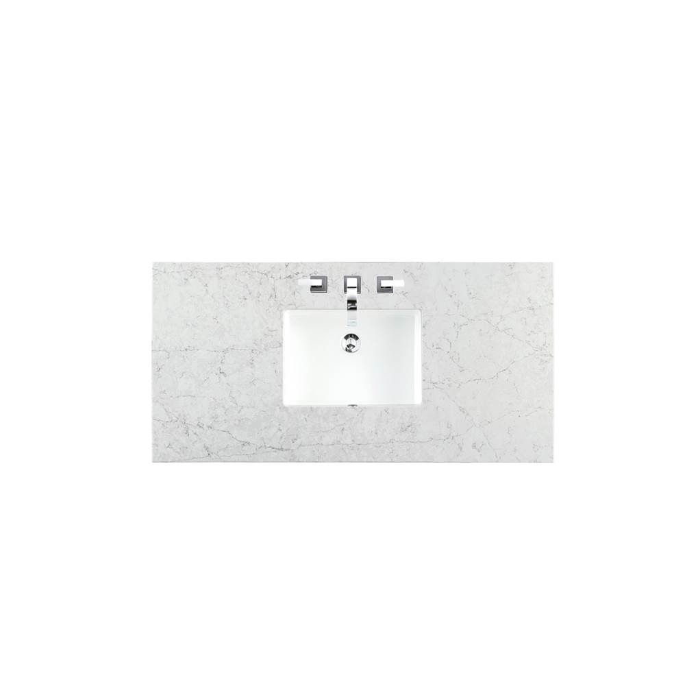 James Martin Vanities 48'' Single Top, 3 CM Eternal Jasmine Pearl Quartz w/ Sink