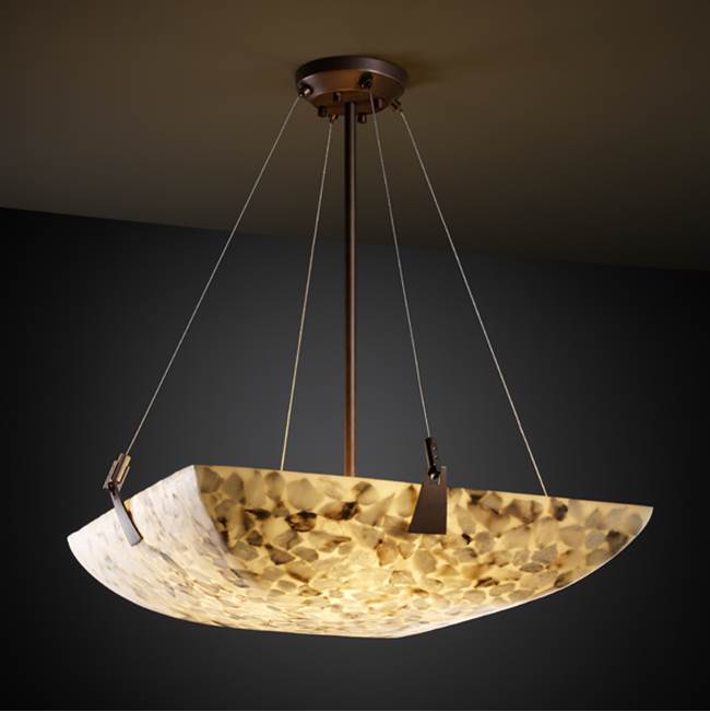 Justice Design 18'' Pendant Bowl w/ Tapered Clips