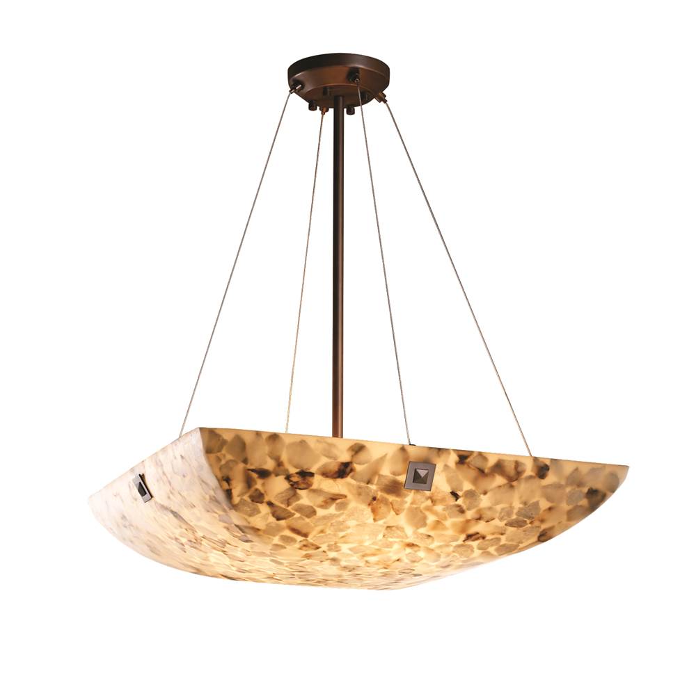 Justice Design 24'' LED Pendant Bowl w/ Pair Cylindrical Finials