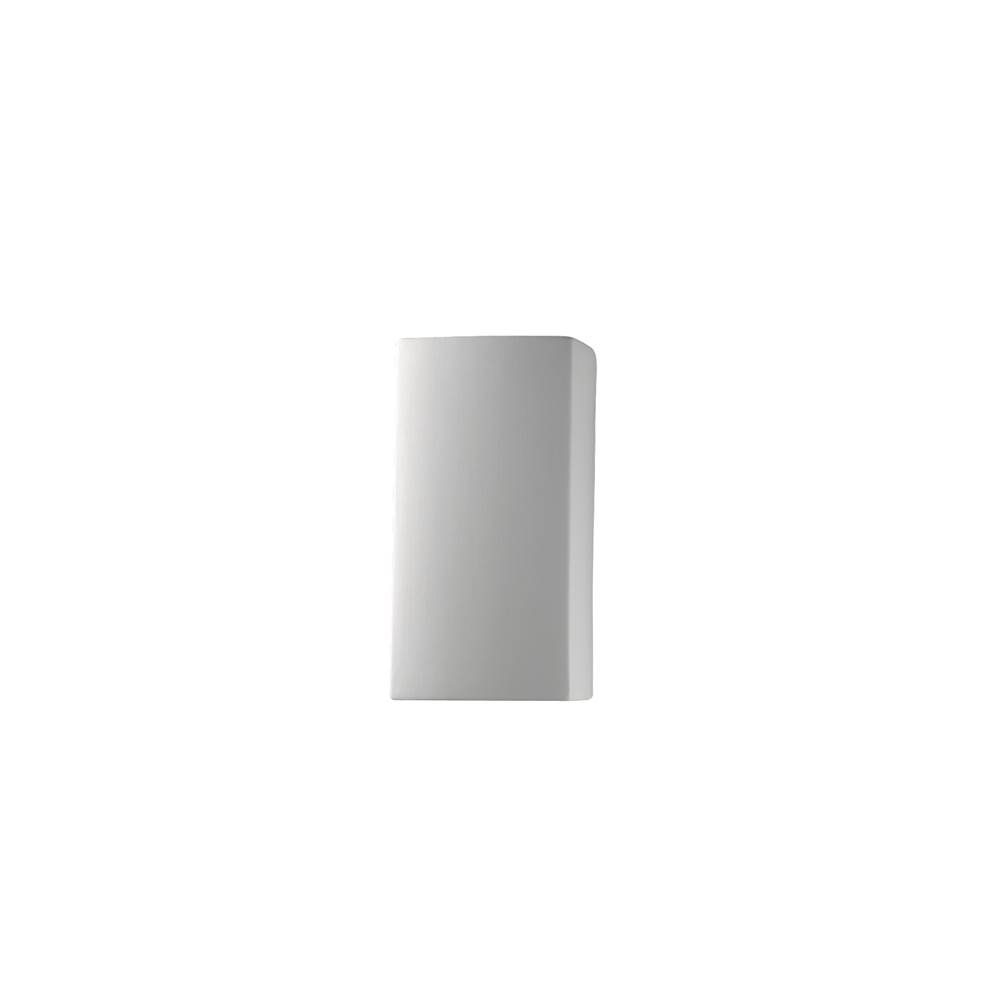 Justice Design Small LED Rectangle - Closed Top in Gloss Grey