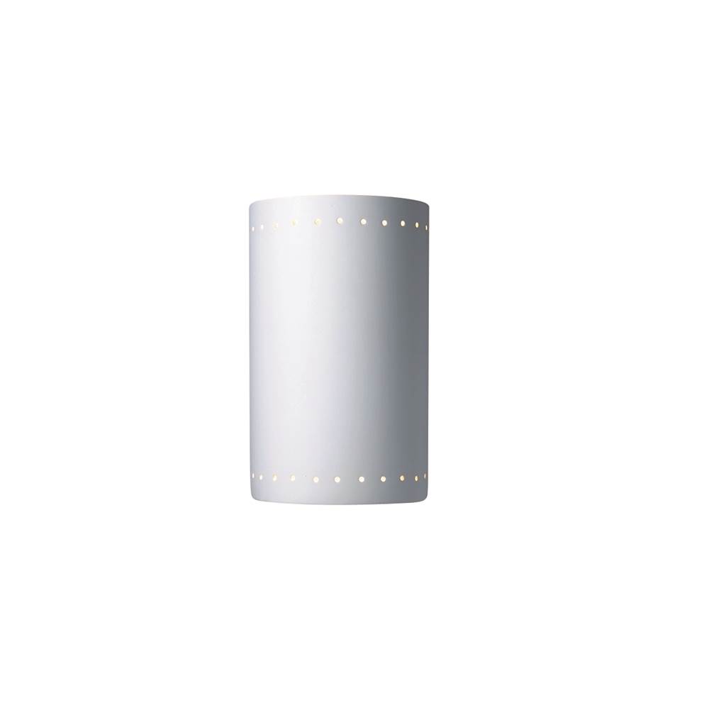 Justice Design Large Cylinder w/ Perfs - Open Top & Bottom (Outdoor) - LED