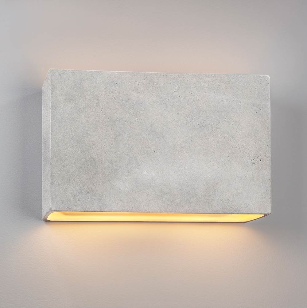 Justice Design Really Big ADA Outdoor LED Wide Rectangle - Open Top and Bottom in Antique Gold