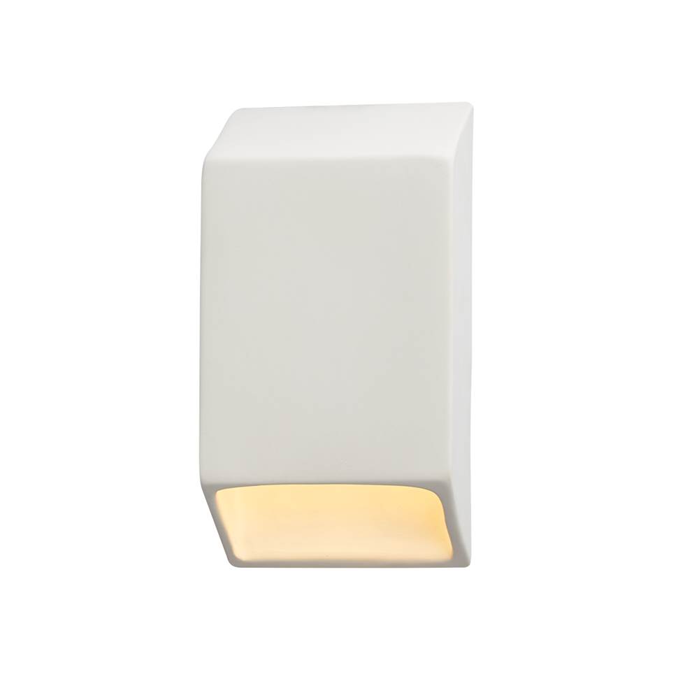 Justice Design Small ADA Tapered Rectangle LED Wall Sconce (Closed Top)